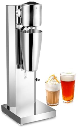 Milchshake Mixer Edelstahl Standmixer Eiweiß Shaker Mixer 650ml, Protein Shaker Elektrisch 180W, Standmixer für Milchshakes, 650ml Cocktail Mixer, 18000 U/min