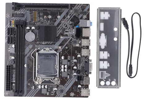 Carte Mère de Jeu Yanmis H61 S, Double Canal DDR3, Emplacement M.2, Réseau 100 Mbps, Processeur LGA 1155, 16 Go de Mémoire, 6 Ports USB 2.0, 4 Ports SATA, Facile à Installer