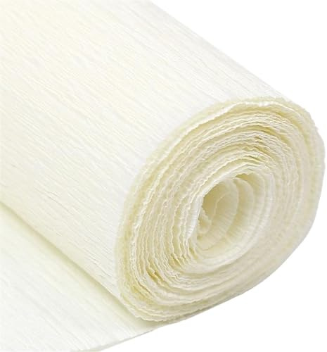 Färgad Crepe-pappersrulle 3 st 250 x 50 cm färgad Crepe-pappersrulle Origami skrynkligt Crepe-papper hantverk gör-det-själv blommor dekoration presentpapper hantverk kräpprulle papper (färg: Beige)