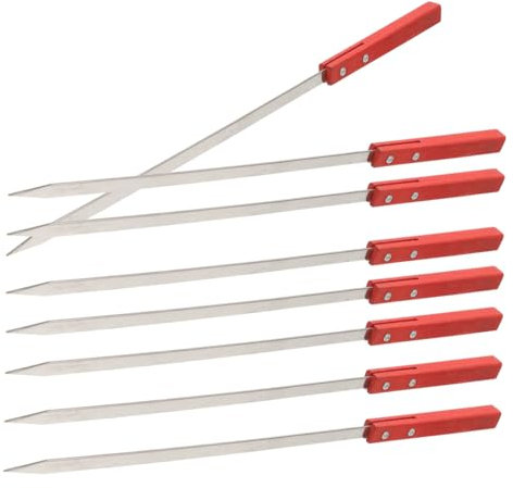 OFFSCH Spiedini in Acciaio Inossidabile Per Barbecue Bastoncini Portatili Antiruggine Accessori Per Grigliate Da Picnic Comodi E Resistenti Alle Alte Temperature