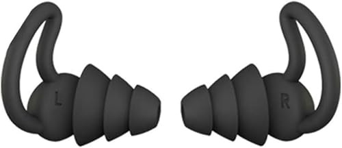 Ohrstöpsel, Schlaf-Ohrstöpsel, wiederverwendbare geräuschreduzierende Schlaf-Ohrstöpsel, wasserdichte geräuschreduzierende Ohrstöpsel aus Silikon.(Black)