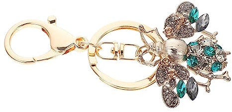 SOIMISS 3stücke Bienen Schlüsselanhänger Mit Strass Glänzendes Ornament Für Taschen Einzigartiger Bag Charm Für Schlüssel Und Handtaschen Praktischer Clip Alltag Und Freizeit