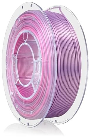 ROSA 3D PLA Multicolour Silk Filament 1.75 mm für 3D Drucker | Druckmaterialien Leicht Glänzend PLA Rainbow 3D Drucker Filament | 3D Printing Materials | Blume Spule 0,35 kg
