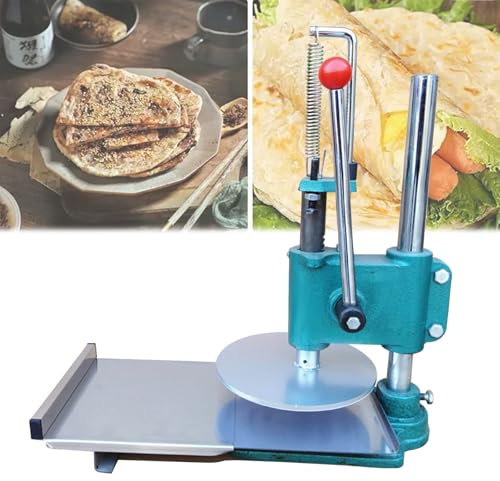 guoyjmm Pressa per Pasta per Pizza Manuale da 16-24 cm, Macchina per Il Pane per Pizza, pressa per Crosta di Pizza Commerciale Portatile con Piastra in Acciaio Inossidabile,20cm