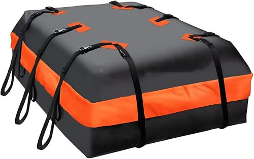 Dachbox Auto Dachgepäckträger Tasche Zubehör für VW Passat North America 2011-2015 Wasserdicht Dachbox Taschen Dachbox Dachzelt,C-Orange with Black