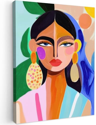 MuchoWow© Quadro Su Tela 50x70 cm Grandi Dimensioni Quadri Moderni Soggiorno Stampa Di Foto Decorazione Camera Letto Da Parete Con Cornice Dipinti Ritratto - Donna - Moderno