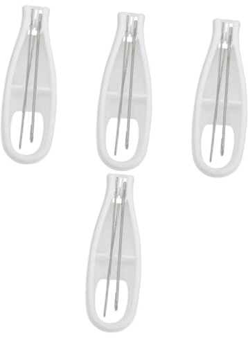 FRCOLOR 4 Stück Reißverschluss-Puller Senioren Griff Knopfabzieher Haken Umschalten Helfer wrist support druckknopf verlängerung Einhandtastenhilfe Reißverschluss-Zugknopfhilfe Acryl Weiß