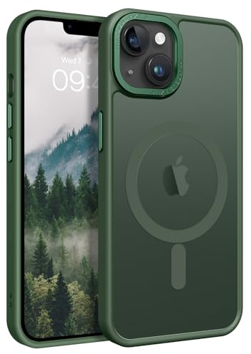 GaoBao für iPhone 13 Hülle, Handyhülle iPhone 13 [Kompatibel mit MagSafe] Durchscheinende Matte Magnetische Stoßfeste Anti-Fingerabdruck Schutzhülle Handyhülle für 6.1 Case, Grün
