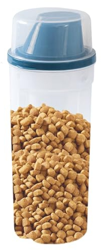 Haome Lot de 2 boîtes de rangement pour aliments pour animaux de compagnie | Récipient pratique en tourbe pour garder les aliments secs frais, organisés et facilement accessibles aux chiens, chats et
