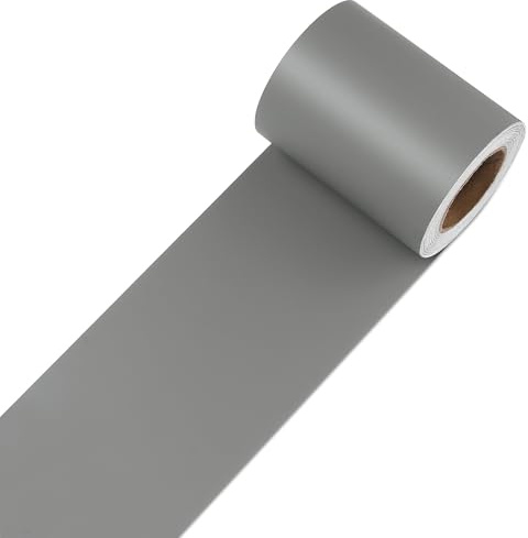 Decotalk Bordure de Papier Peint Frise Murale Adhesive Gris 7.6X600cm Frise Murale Autocollante Papier Peint Salle de Bain Décoration Rouleau Vinyle Adhesif Idéal Pour Relooking Mur Cadre Du Miroir