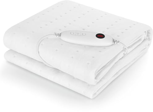 TLGREEN Calienta Camas Eléctrico Individual 100W |193x91 cm| 6 Niveles de Temperatura| Calientacamas Calentador con Apagado Automático, Protección contra Sobrecalentamiento| Lavable| Transpirable