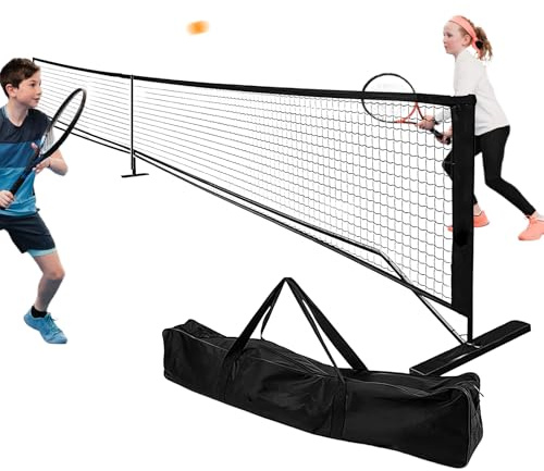 Rete da Tennis per vialetto, rete da Tennis interna, da allenamento staccabile, 9,5 kg con borsa da trasporto 22 piedi per vialetto e posteriore