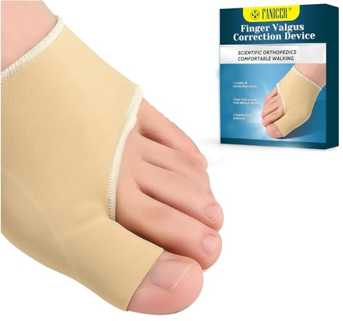 okalabandee Chaussettes Hallux Valgus - Soutien et Maintien du Gros Orteil, Protection Douce et Amortissante, pour Hommes et Femmes, Couleur Chair