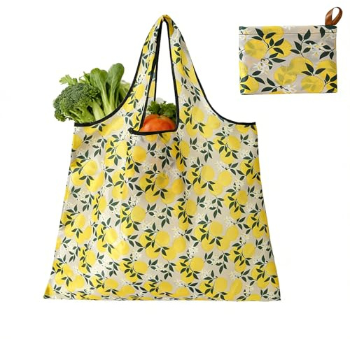TIANCEWAN Einkaufstasche Groß Faltbar Oxford-Stoff, 58x40cm Einkaufsbeutel Faltbar Tragbare Reißfest und Abriebfest für Supermarkt, Reise, Picknick