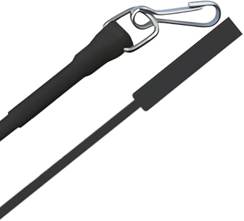1 Pair Black Curtain Draw Rods 11mm Aluminium Metal Drapery Pull Wand for Window Curtains (125cm)