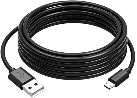Fofuo Charger Cable Micro USB Cable 1.5m 2A Fast Charging Cable Black | Micro USB Data Charger Cable Lead for Amazon Kindle Android Samsung Galaxy, Huawei, Moto, Kindle, Tablets, BOSE Speaker