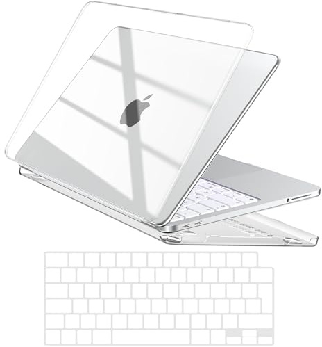 EooCoo para Funda MacBook Neo A3404（A18 Pro）Set 2 en 1,Cristal Transparente | Compatible con MacBook Neo 13 2026,Protector Teclado TPU EU,Carcasa Rígida Ultra Delgada de Plástico