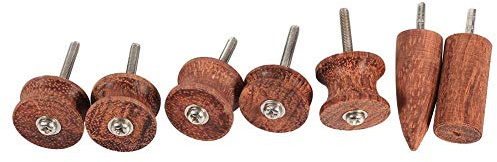 7-teiliges Palisander-Leder-Brenner-Set mit spitzer Spitze, Lederkantenschleifer, polierter Bohrer, Schnitzwerkzeug für Lederhandwerk und anderes Handwerkzeug und Zubehör
