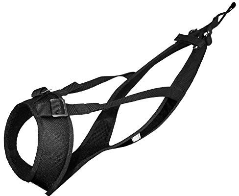 Northern Howl Power Race Hunde Zuggeschirr, verstellbar, Rücken frei, Bikejöring Dogscooting Schlitten Canicross, schwarz