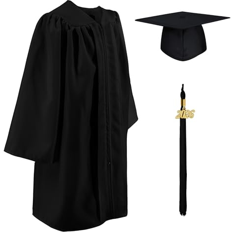 GraduatePro Bambini 2026 Toga Laurea con Cappello Tocco Prescolastico Scuola Materna Costume Unisex Nero 27