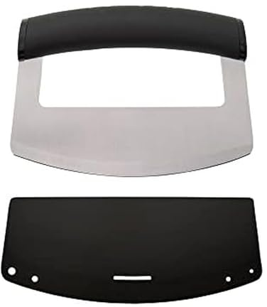 KitchenAid Mezzaluna Knife with Stainless Steel Curved Blade with Ergonomic Handle, 6 Inch, Black