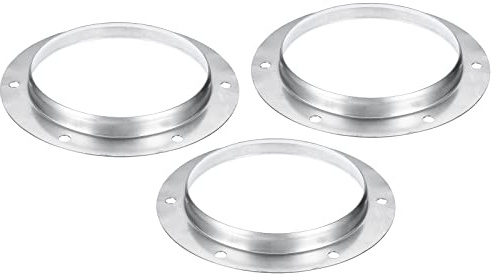 PATIKIL 6 3Pack Anschluss Flansch Metall Gerade Leitung Abluft Flansch Kanal Montage Platte für Heizung Kühlung Lüftung HVAC System