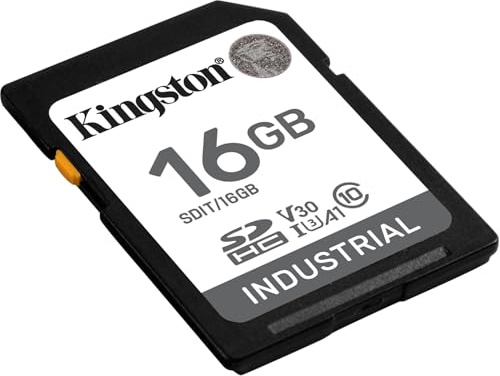Kingston Scheda SD industriale, fino a 100 MB/s, ad alta resistenza, UHS-I U3 V30 A1, (SDIT/16GB)
