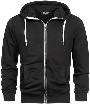 Indicode Herren INChristos Sweatjacke Hoodie mit Kapuze und Reißverschluss