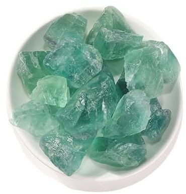 Fluorita verde natural sin llama aromaterapia expansión fragancia visualización piedra adorno decorativo cristal piedra original (tamaño: natural, color: 3-5 cm, 100 g)