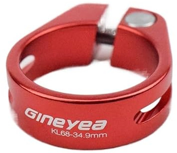 Sattelklemme Schraube abschließbare Legierung Mountainbike Sattelklemme Rennrad MTB Fahrrad Sattelstütze Klemme 28,6 30,2 31,8 34,9 mm Schnellspanner SattelstüTze (Color : Red 34.9mm)