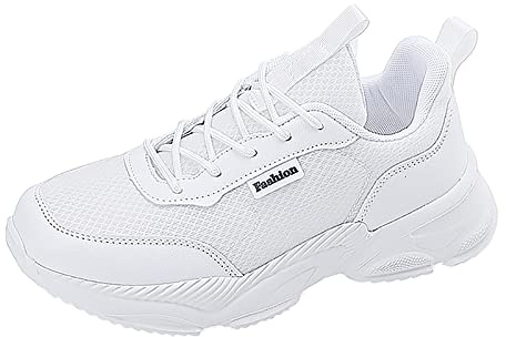 Sneaker bianche da donna 40, scarpe da donna estive con lacci, sportive, da trekking, traspiranti, per il tempo libero, antiscivolo, comode scarpe per il tempo libero, suola morbida