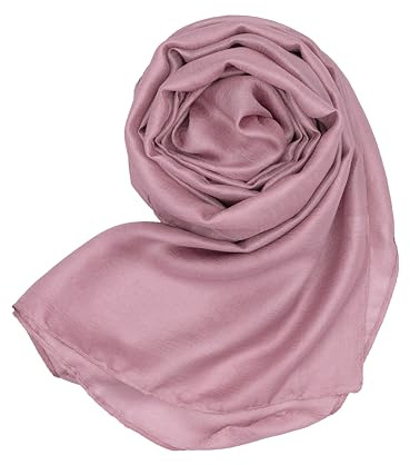 MAPIMANIA - Stola Elegante Donna Color Rosa Antico per Cerimonia e Matrimonio, Scialle coprispalle estivo in raso 180x80, Sciarpa Copri spalle per abito