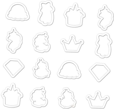 LABRIMP 16piezas De Moldes De Galletas De Plástico Para Decoración De Repostería De y Infantil Para y