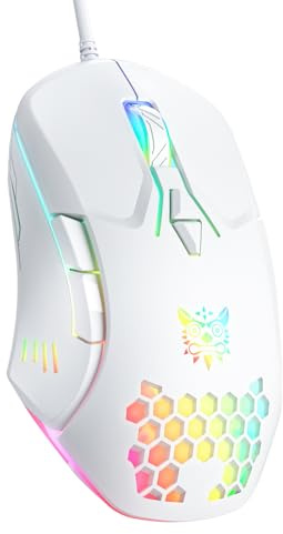 Wired PC Gaming Mouse: High Precision Sensor,RGB Backlit, Adjustable DPI, 7 Buttons Programmable,Ergonomic mice for Office & Gaming on Windows/Mac/Linux/Chrome
