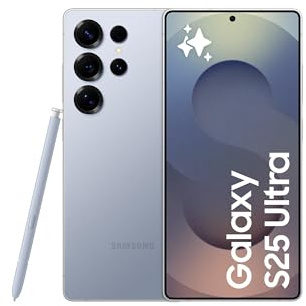 Samsung Galaxy S25 Ultra 256GB Teléfono Móvil con IA, Galaxy AI, 12GB RAM, Cámara 200MP, Dual SIM, IP68, Garantía del Fabricante 3 Años + 1 Año Extra, Titanio Azul (Versión Española)