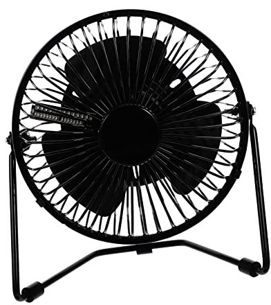 jojofuny Ventilateur Personnel Ventilateurs De Bureau De Bureau Usb Intelligent Portatif Usb Led D'horloge Black