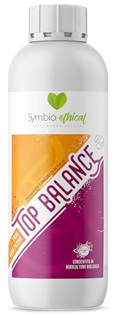 SYMBIOETHICAL BY SYMBIAGRO TOP BALANCE 1L, NPK 8-6-6 con Microelementi Concime Universale Liquido per la Crescita di Piante Orticole, da Frutto, Ornamentali, Prato e Giardino, Made in Italy