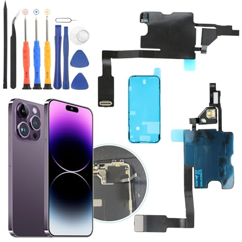 RongZy pour iPhone 14 Pro Haut-Parleur Remplacement pour iPhone 14 Pro Speaker Sonnerie De Réparation avec Outils