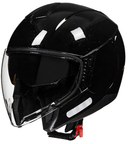 Caschi Moto Jet e Demi-Jet Vintage con doppia visiera parasole Caschi per ciclomotori Omologato DOTECE Scooter Helmet 3/4 Adulti maschi e femmine Caschi Crash 3,XL=61~62CM
