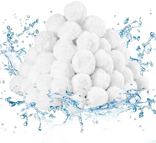 BTONGE Pool FilterbäLle für Sandfilteranlagen, 1400g Filterballs Ersatz für 45kg Filtersand und Quarzsand, Mehrweg Filter Balls, PoolbäLle für PoolzubehöR Poolreiniger Aquarium Salzwasser Geeignet