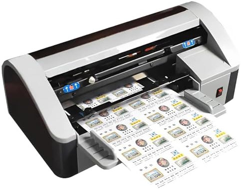 Elektrischer Visitenkartenschneider, automatisch Einstellbarer Rand 5–15 mm, schneidet 30–40 Karten/min, professionelle Papierschneidemaschine für 90 x 54 mm Karten