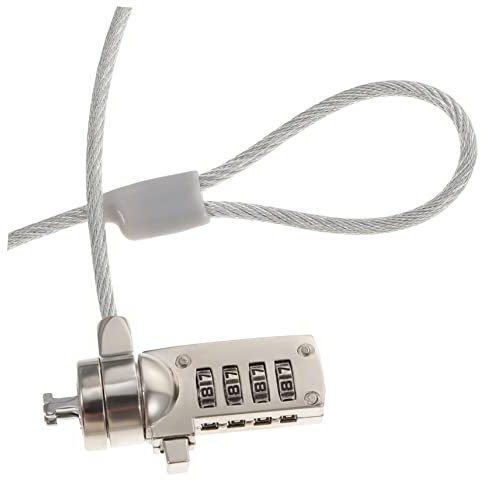 OSOLADY 1.8m Cable De Seguridad para Portátil Candado De Cable Antirrobo para Tableta y Monitor