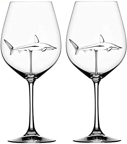 Copas de vino tinto sin plomo, juego de 2 elegantes copas para bar en casa y fiestas, ideales para vino tinto y blanco