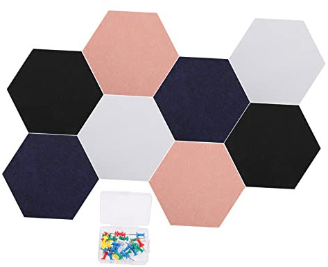 DINHEAROM 8stücke Selbstklebende Filz Pinnwand Hexagon-form Kreatives Wanddekor Für Büro Schule Und Zuhause Zum Ausstellen Von Fotos Erinnerungen Und Notizen