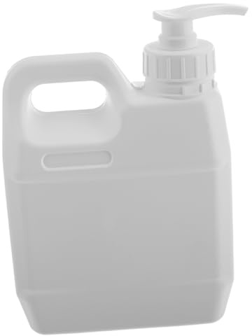 WEKADRIN Distributeur de Gel Bain et Récipient à Shampoing 1l en Plastique Blanc avec Pompe Facile à Utiliser, Prévention du Gaspillage, Maison Voyage