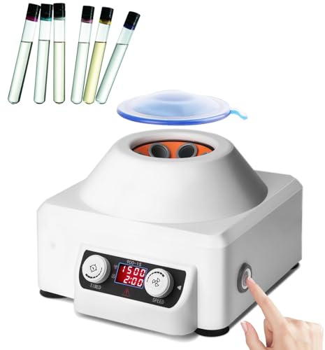 Mini centrifugeuse de laboratoire, centrifugeuse électrique numérique de bureau à écran LCD,rotors 10 ml x 6 for la recherche scientifique sur le plasma en laboratoire et à l'école