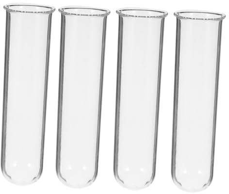 DECOMELODY 4 pièces Vase Hydroponique Transparent Tube pour Fleurs Accessoire Décoratif Polyvalent pour Plantes Intérieur Observation Facile Maison et Bureau
