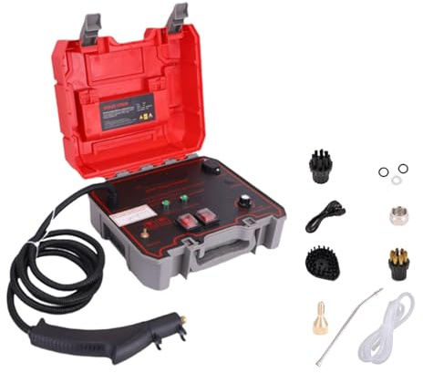 perfk Appareil de Nettoyage à Vapeur 1500 W avec Accessoires, Nettoyeur Vapeur Multifonction Haute Pression pour Salon, Sol, Cuisine