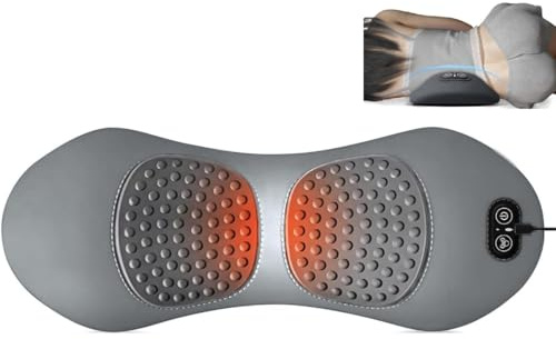 Dr. Vitalex OrthoFlex Pro 2025 Rückenmassagegerät Testsieger - Elektrisches Massagegerät Rücken mit Wärme/Vibration/Lendenwirbelstütz, Rückenschmerzen und Wirbelsäulenentlastung (Hellgrau)