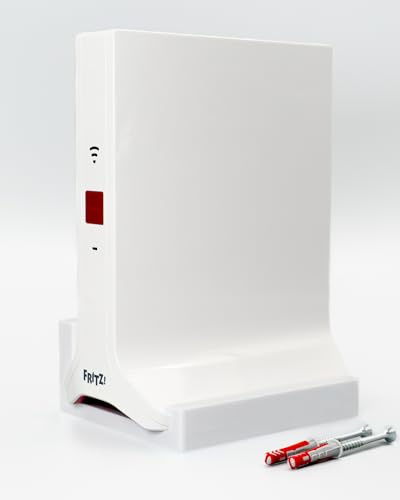 Support mural pour AVM Fritzbox Repeater 3000 AX avec matériel de montage en blanc